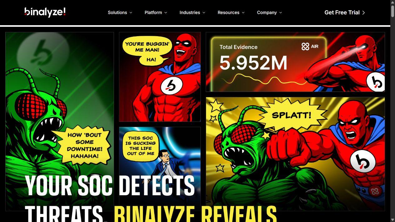 Binalyze website preview