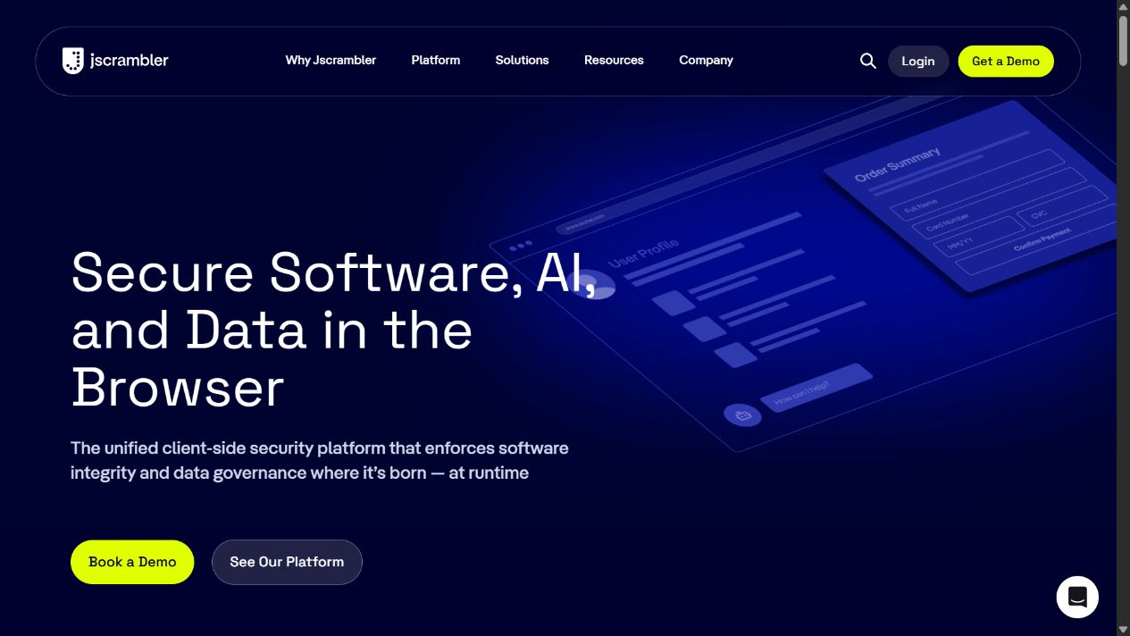 Jscrambler website preview